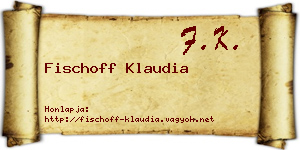 Fischoff Klaudia névjegykártya